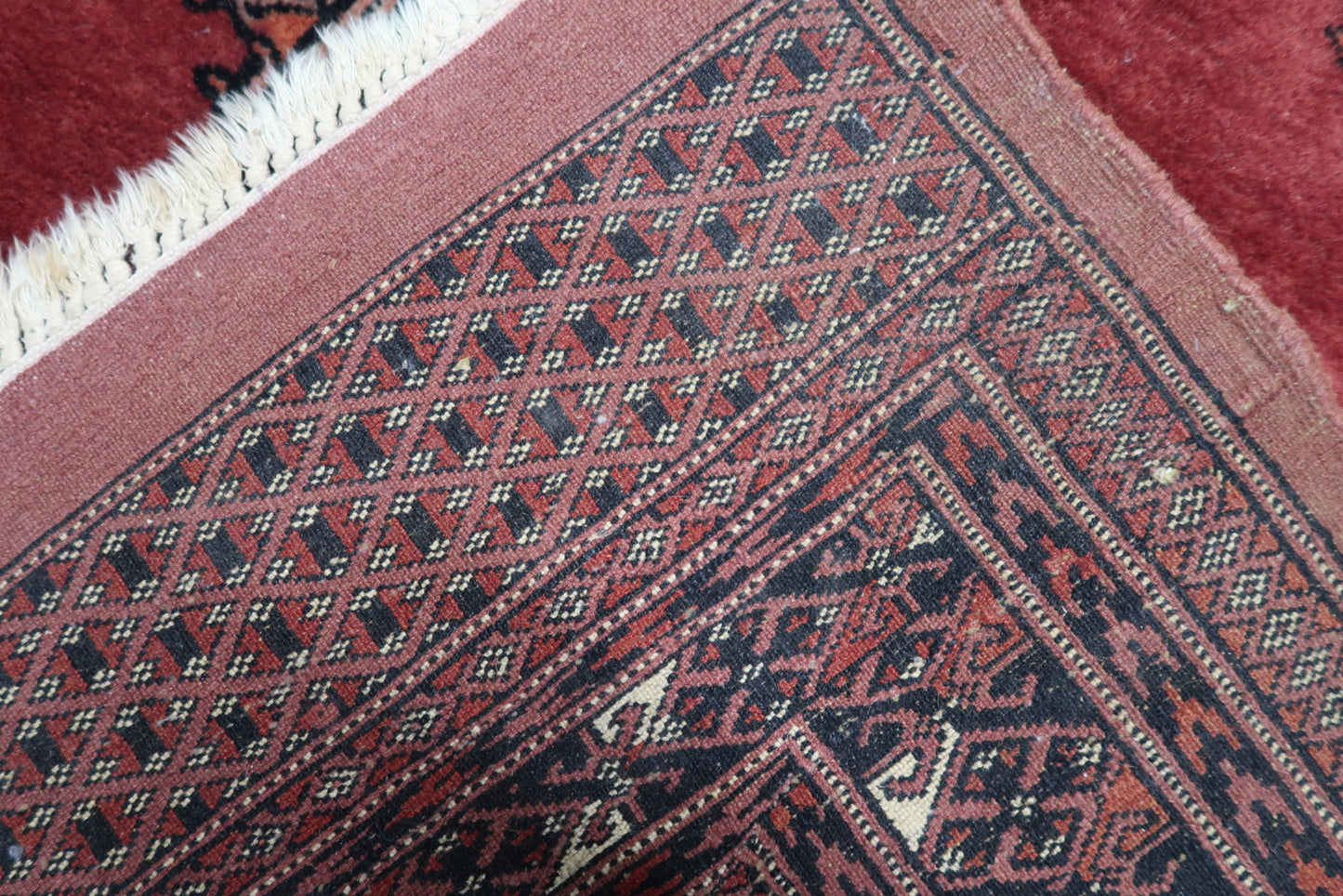 Back Side of Vintage Bukhara Rug