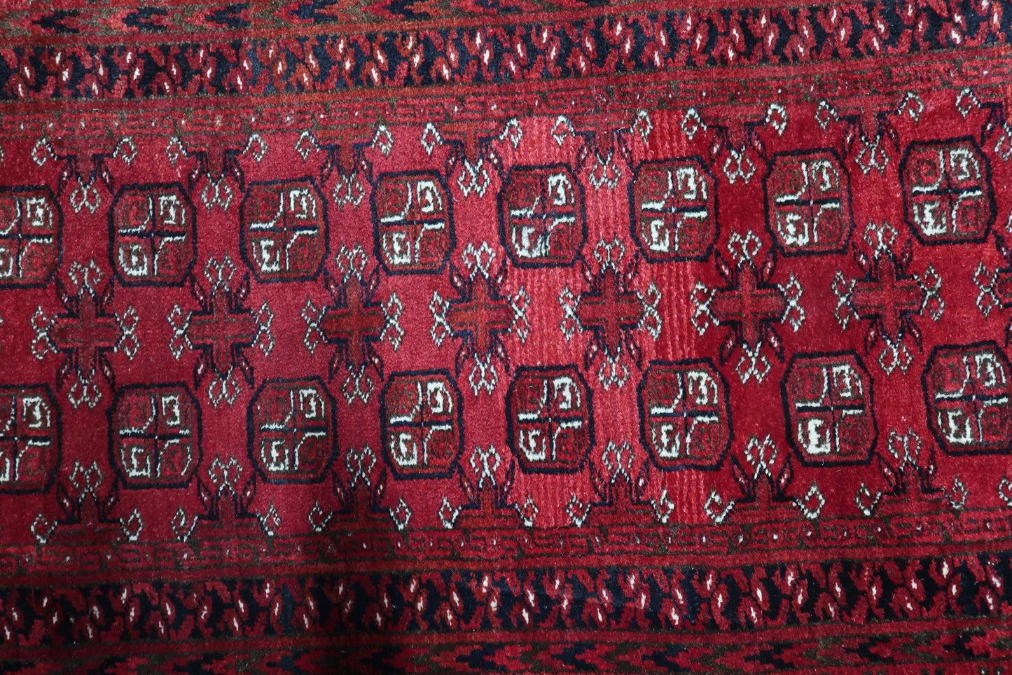 Vibrant Colors and Patterns on Afghan Ersari Runner