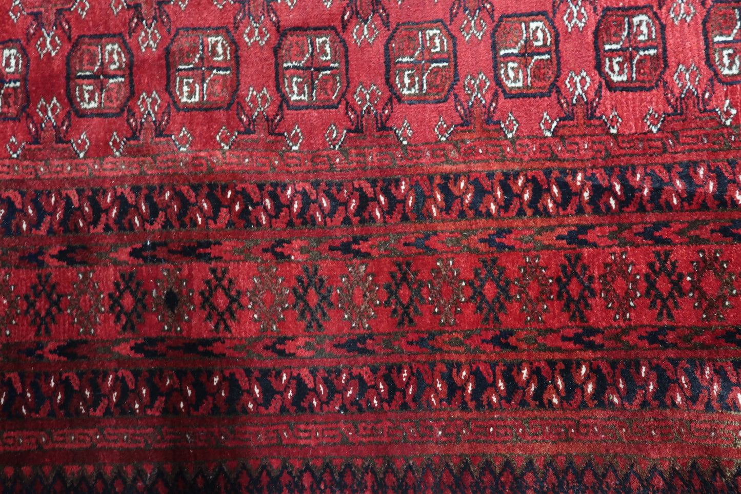"Textured Wool Patterns of Handmade Afghan Ersari Rug