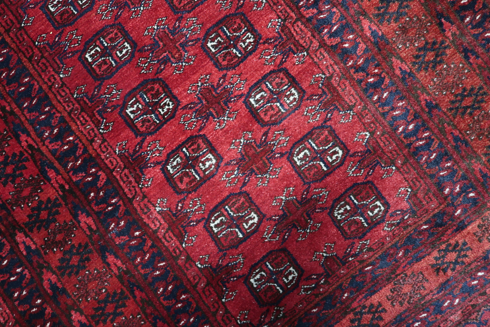 Fringe Tassels on Afghan Ersari Runner