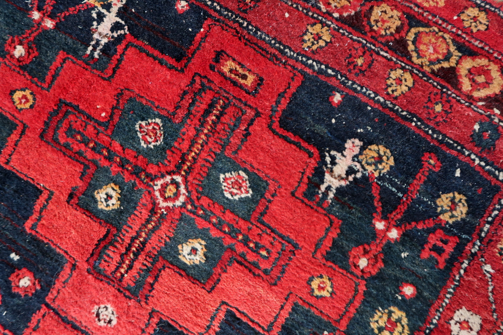 Close-Up of Bright Red Wool Pile