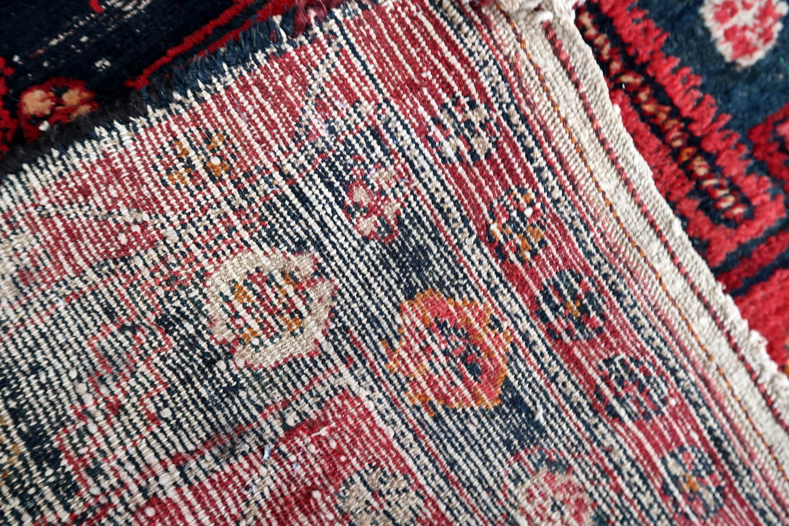 Back Side of Persian Hamadan Carpet