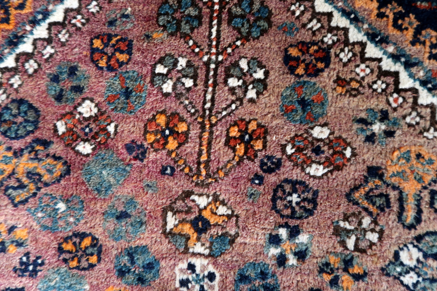 Persian Hamadan Rug Corner Detail