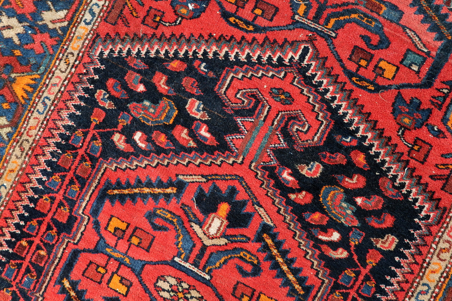 Exquisite Pink and Orange Accents - Vintage Rug Artistry
