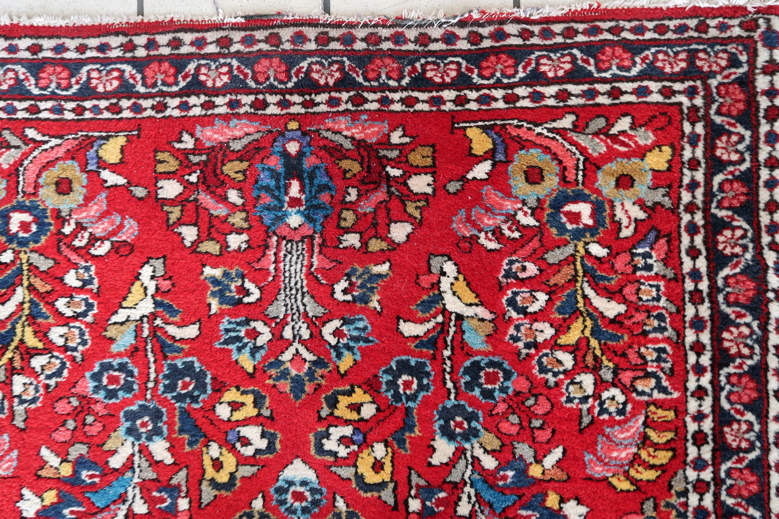 Close-up of vibrant floral patterns.