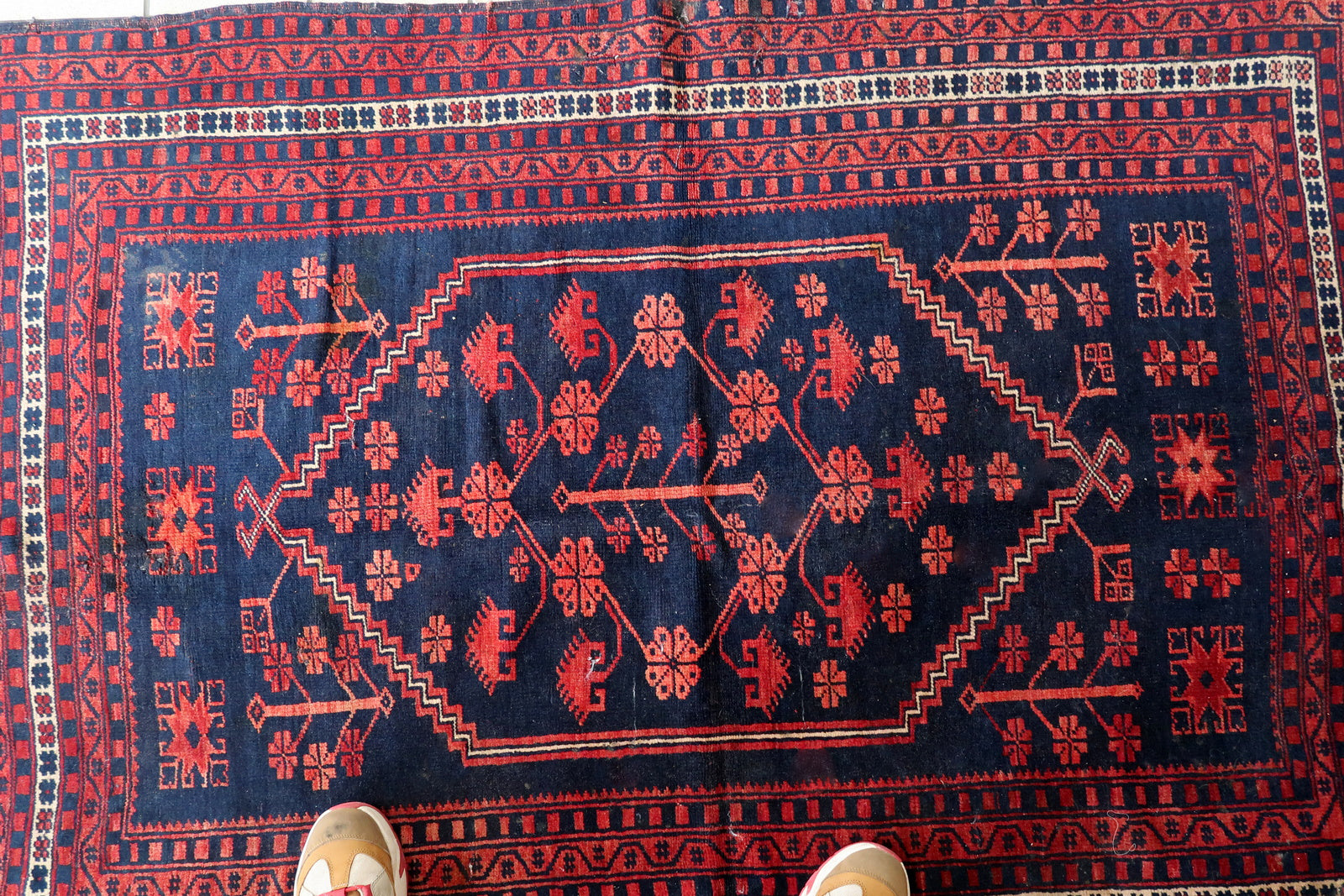 Karabagh Rug Texture - Soft Wool Fibers, 1940s