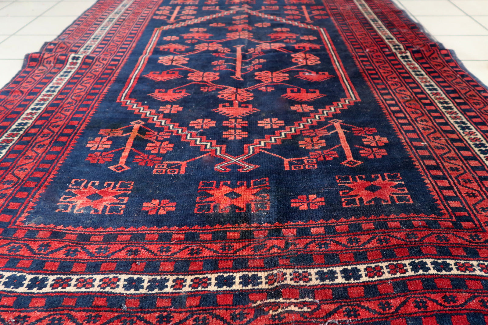 Vintage Armenian Wool Rug - Classic Karabagh Style