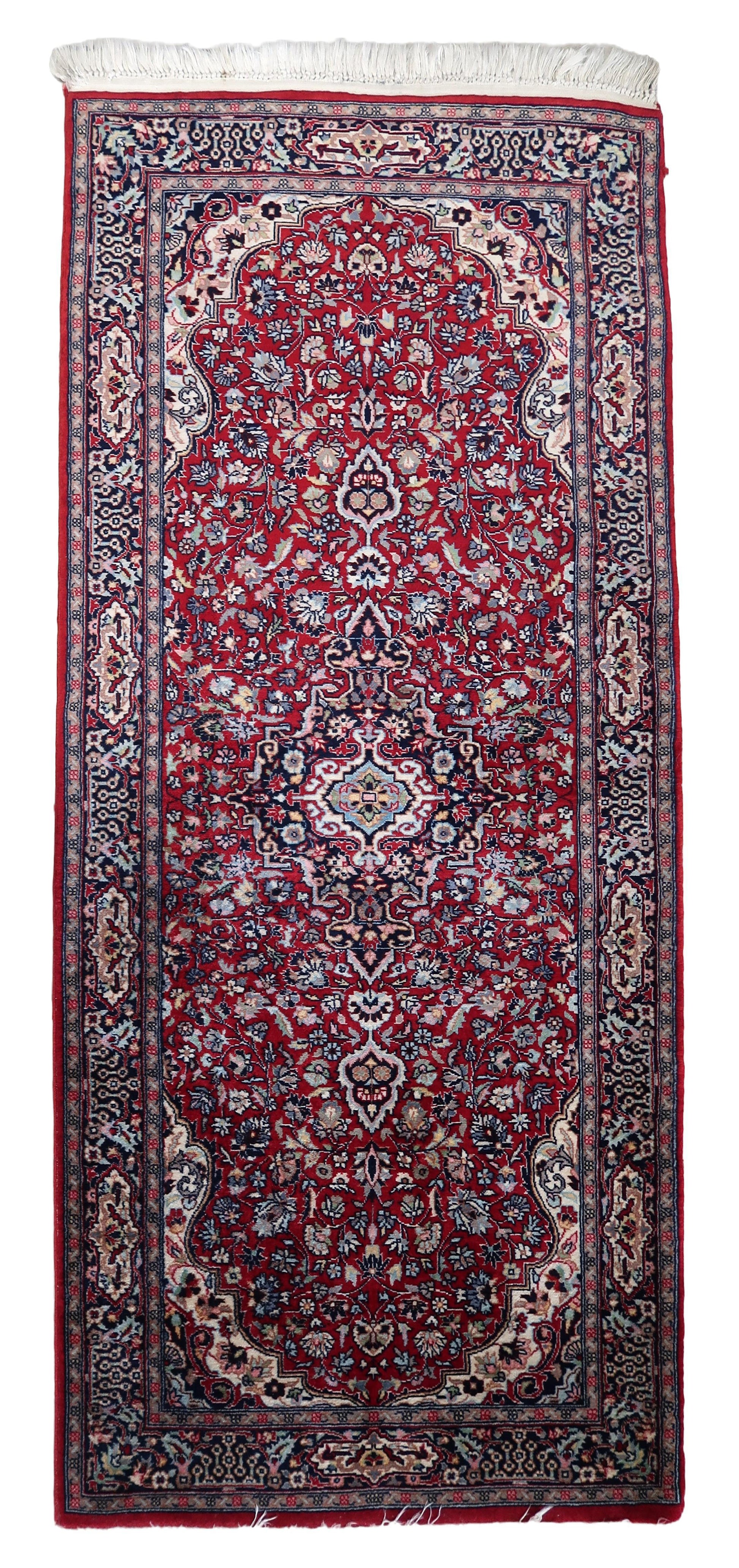 Handmade Vintage Persian Kashan Runner from the 1960s in original good condition.