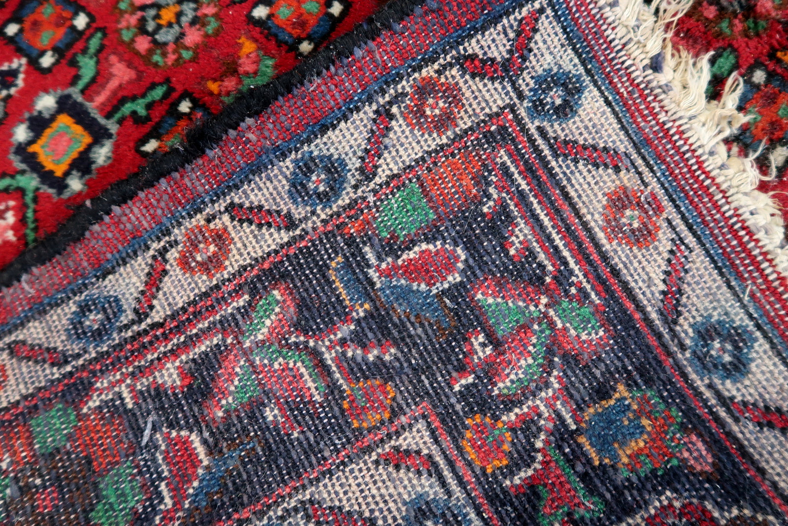 Reverse View of Classic Persian Malayer Rug