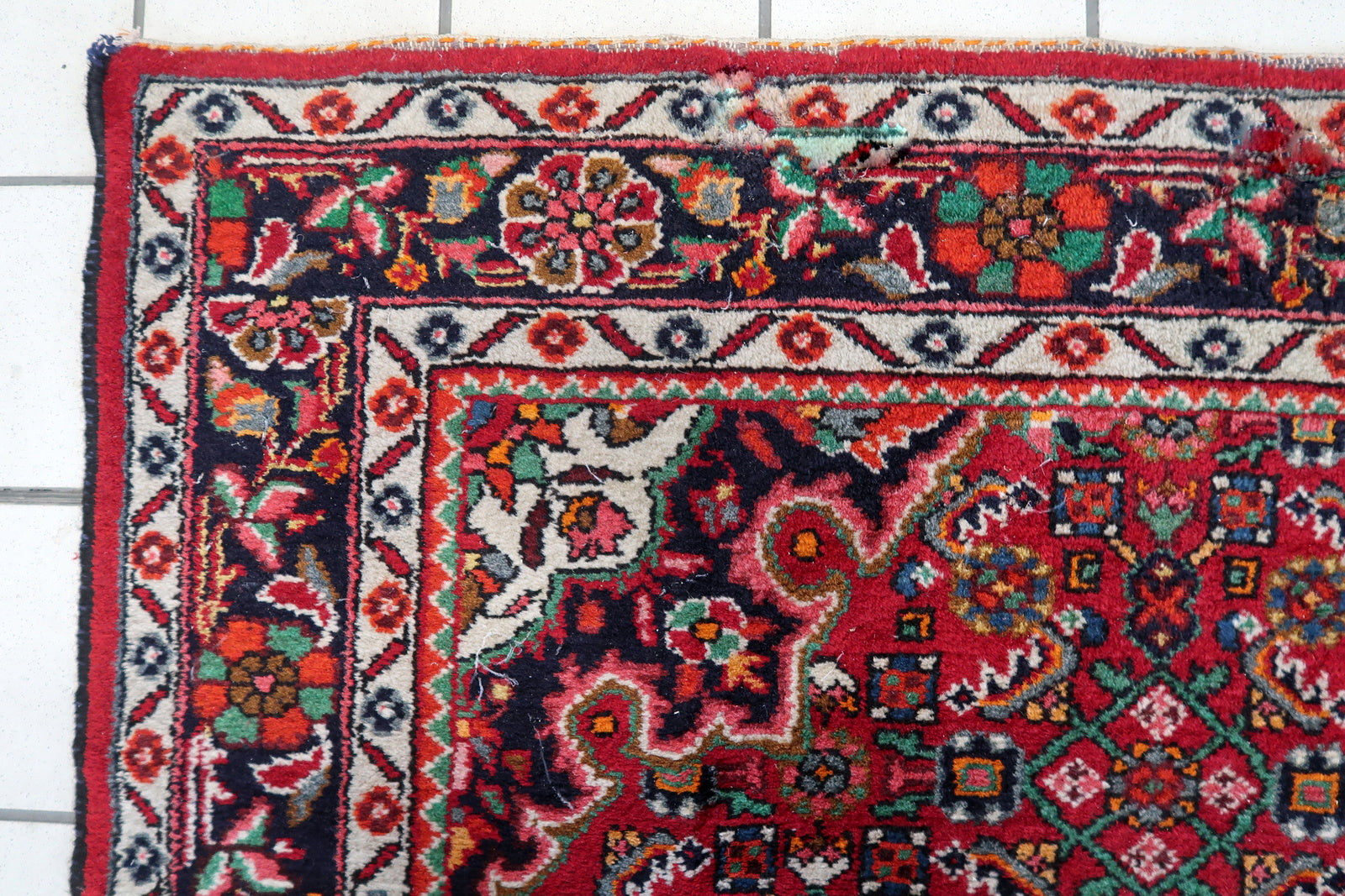 Reverse View of Classic Persian Malayer Rug