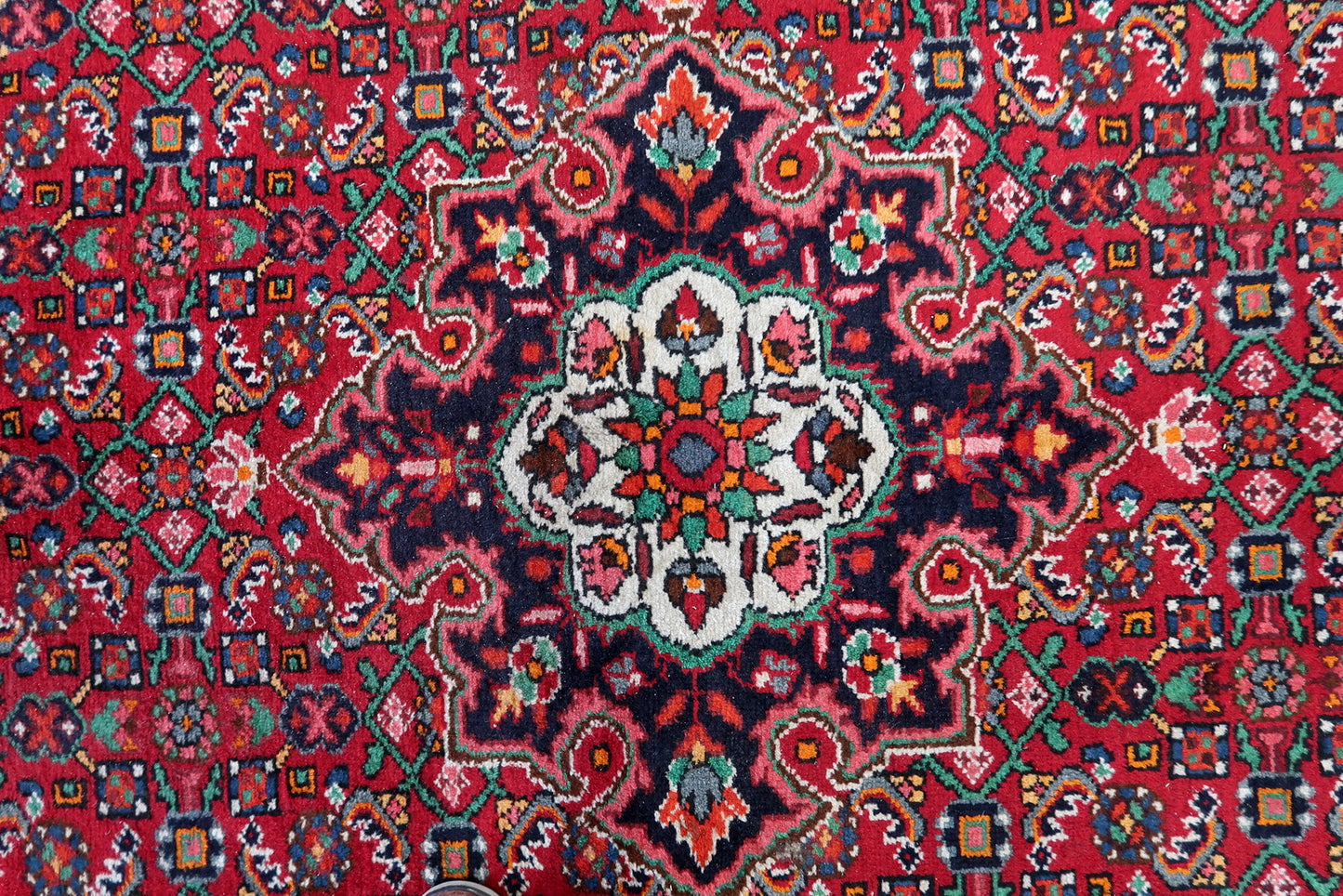 Navy Blue Hues Highlighted in Handmade Rug