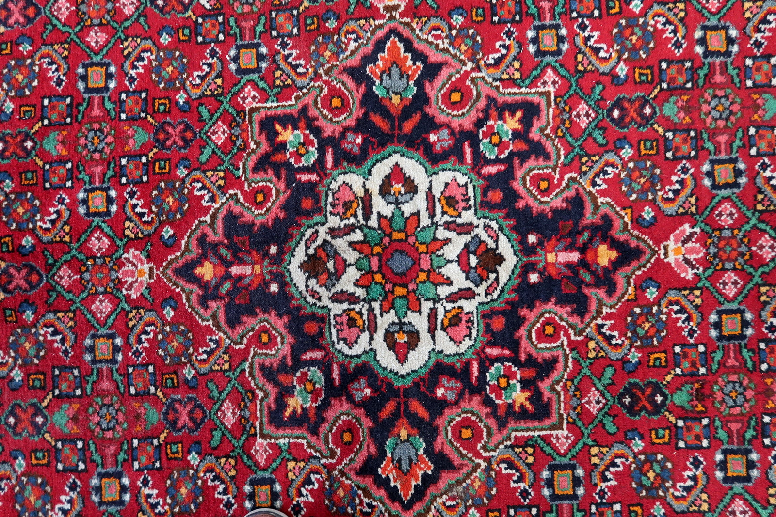 Navy Blue Hues Highlighted in Handmade Rug