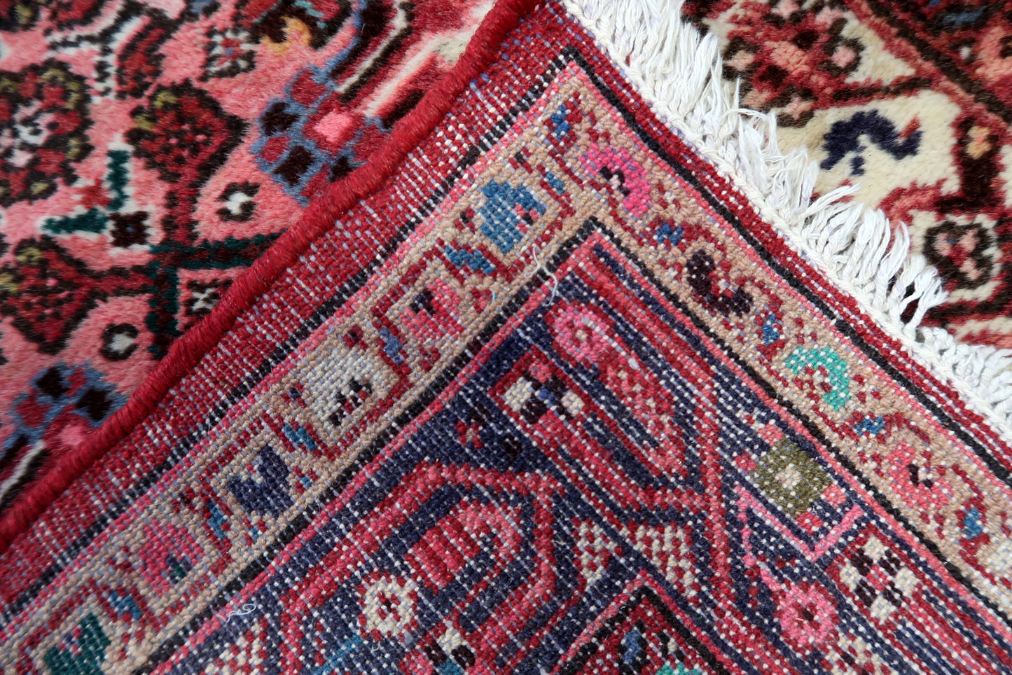 Reverse View of Classic Persian Hamadan Rug