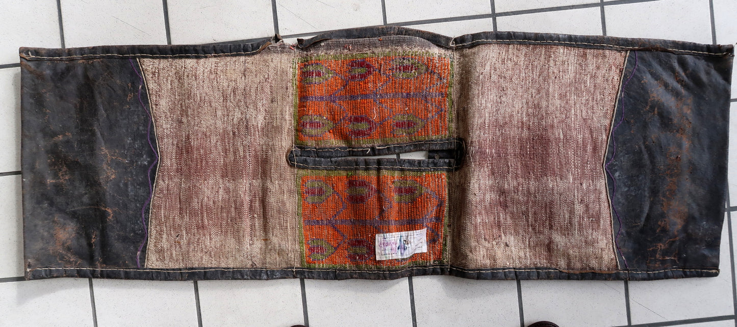 Back Side of Handmade Vintage Persian Afshar Saddle Bag - 1940s