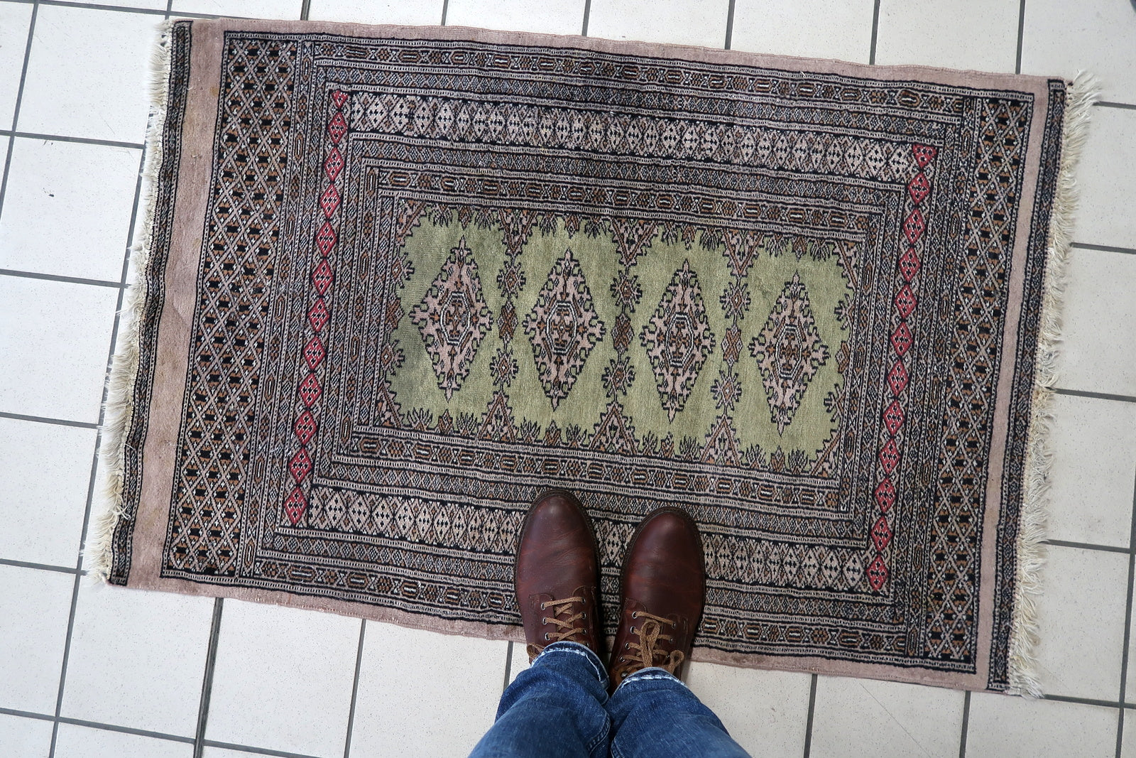 Mid-century decorative oriental carpet

