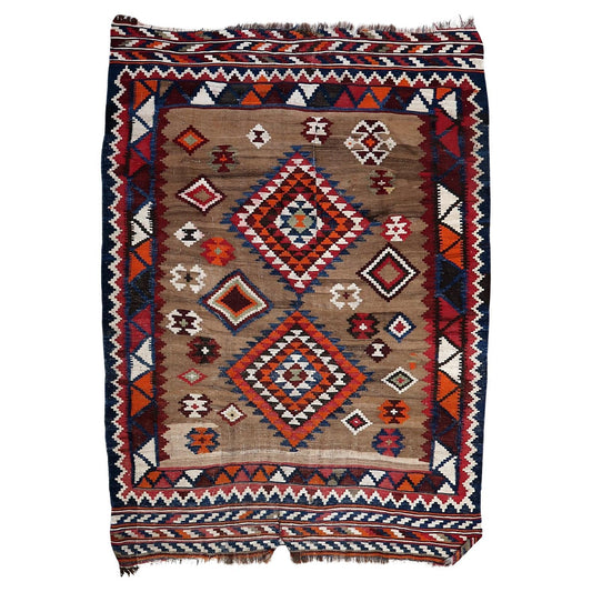 Antique Ardabil kilim rug from Persia, 1930s

