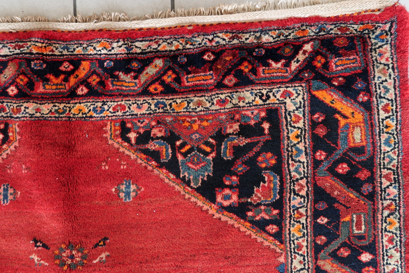 Textured hand-knotted wool pile showing dense and durable construction.

