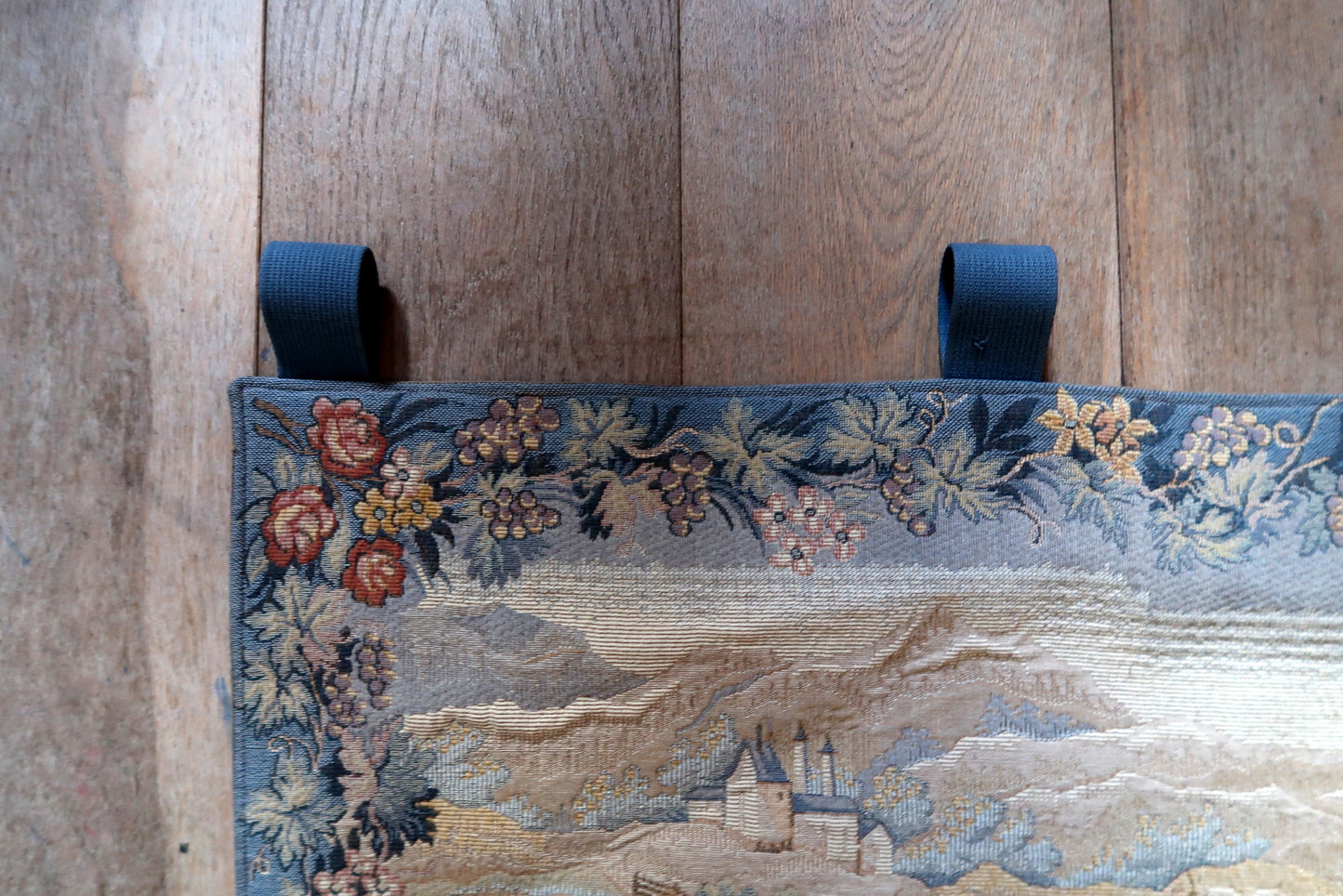 Overall muted color palette of the wine scene

