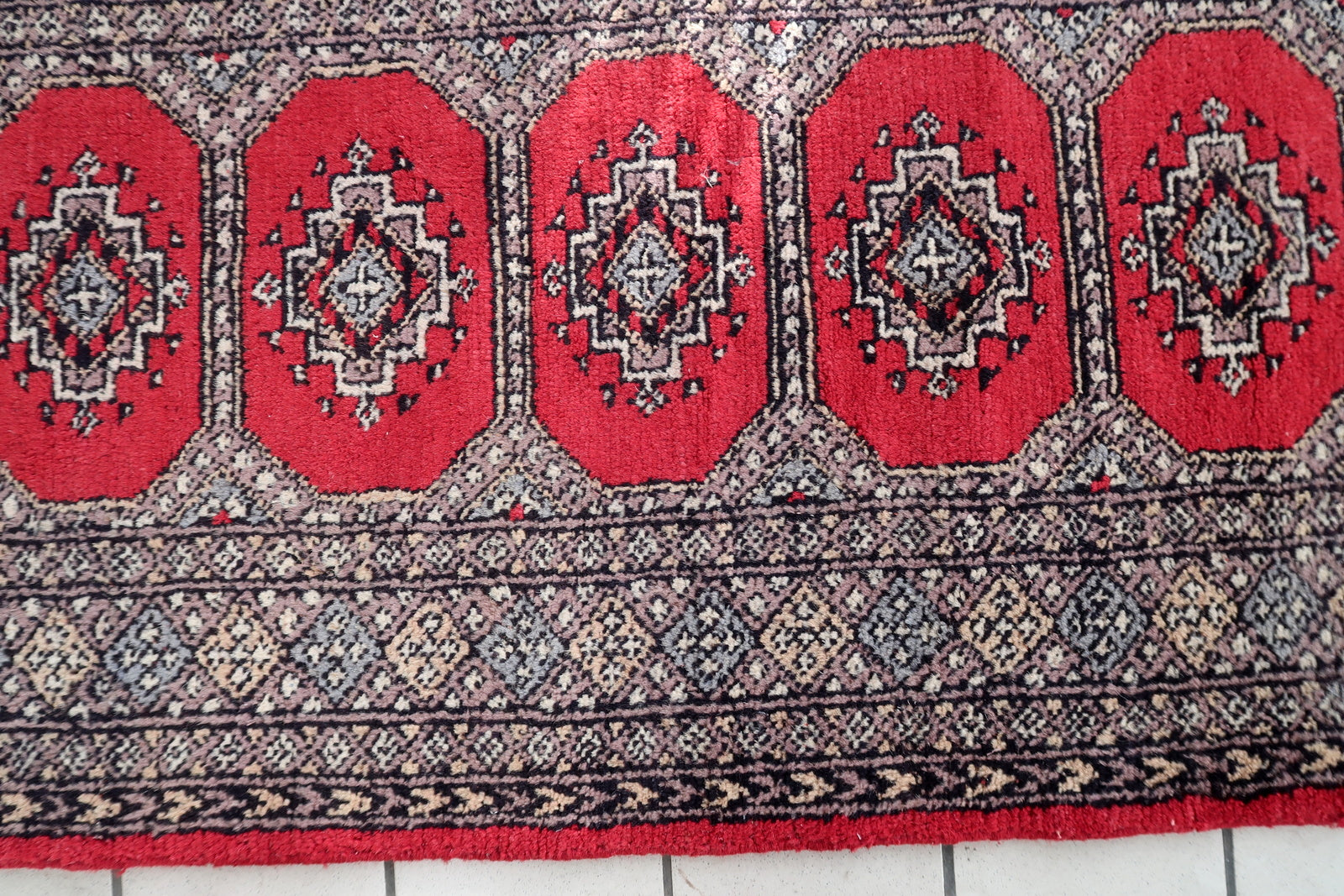 Texture shot highlighting the tight, durable wool weave.

