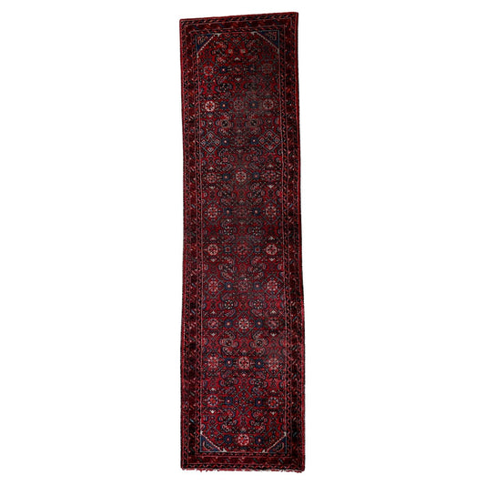 Distressed antique Persian Hamadan runner rug, circa 1920, 2.8' x 9.11'
