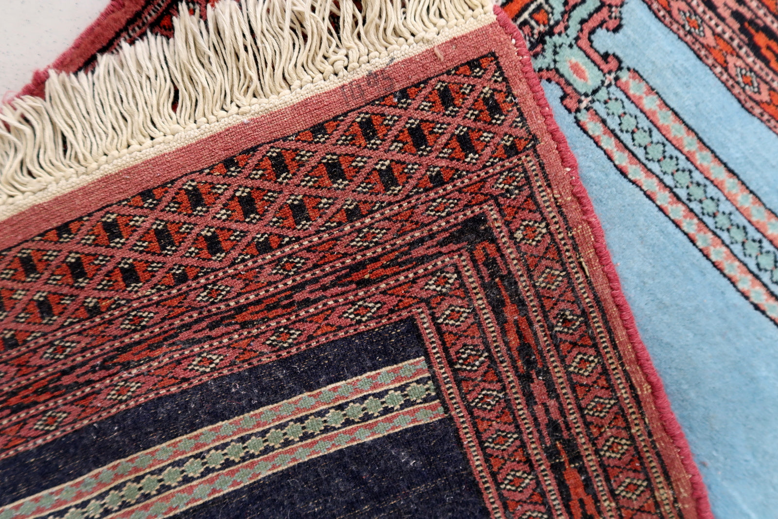 A section showcasing the harmonious blend of terracotta, blue, and gold.

