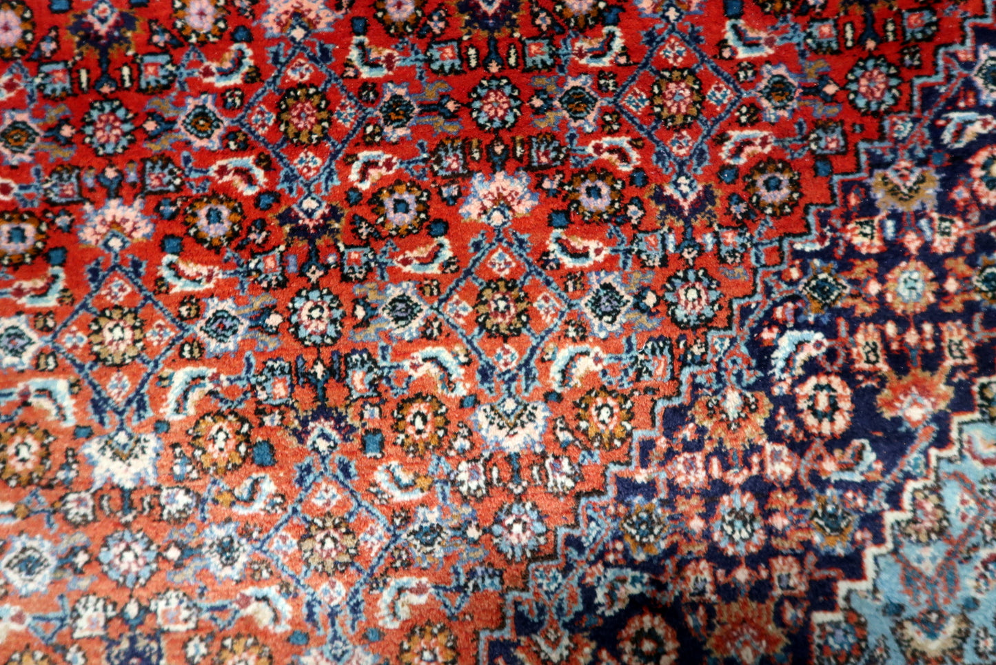 Antique Persian Bidjar "Iron Rug" with robust wool construction, ideal as a centerpiece for both traditional estates and modern minimalist interiors.


