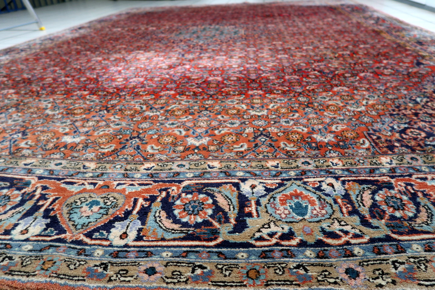 Durable hand-knotted Bidjar rug, often called the "Iron Rug of Persia," suitable for high-traffic areas while maintaining timeless aesthetic.

