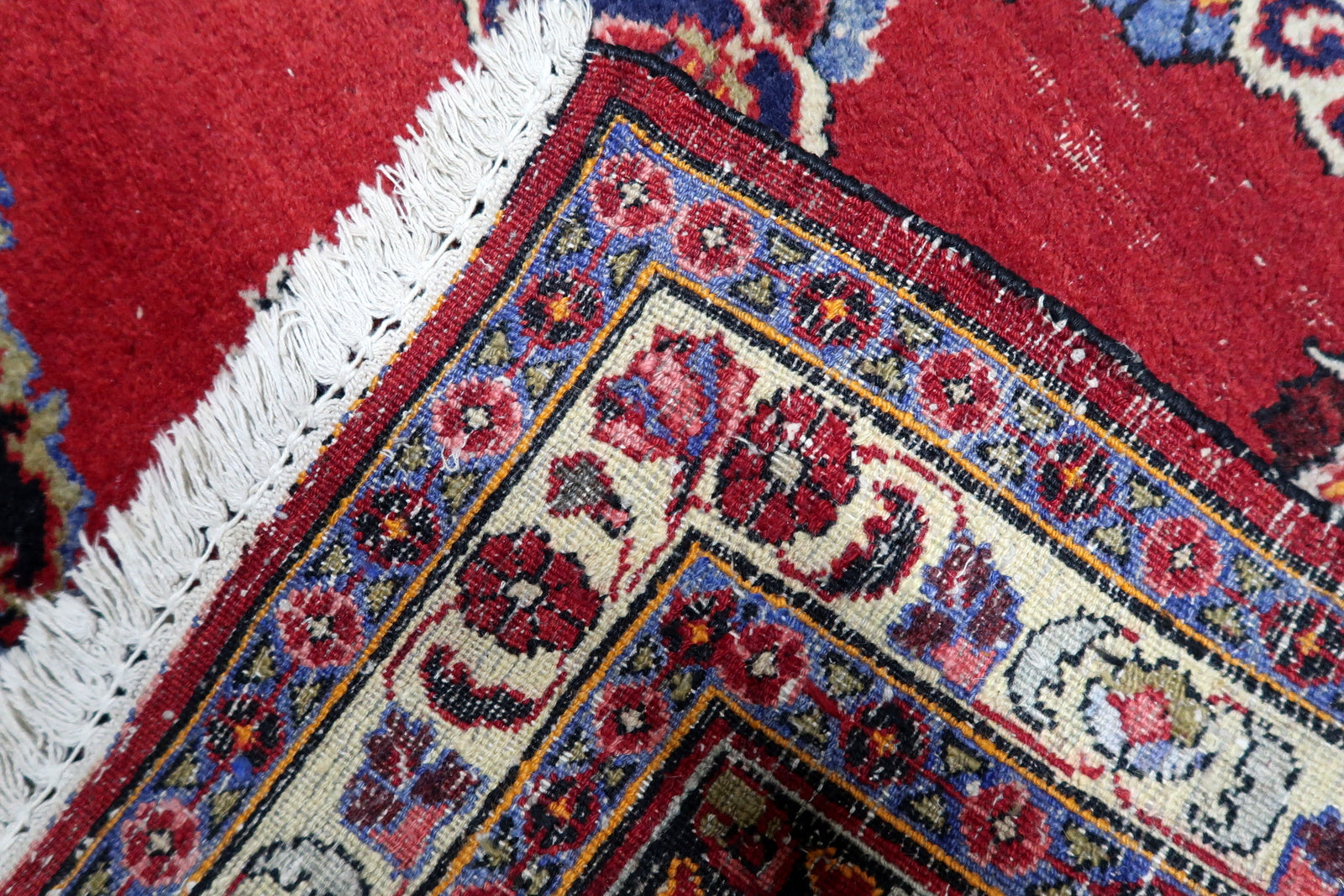 1920s hand-knotted Kazvin rug suitable as statement accent with decorative richness and historical character
