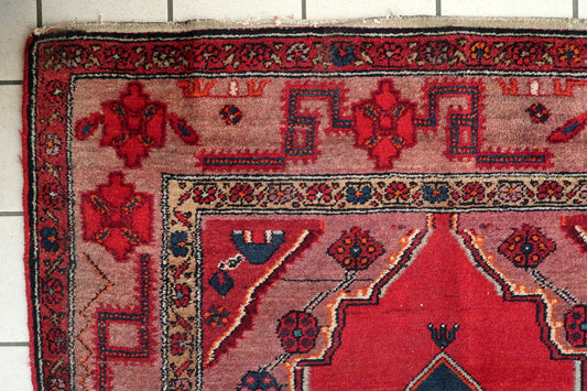 Vintage Persian Malayer rug, finely woven wool carpet with geometric design