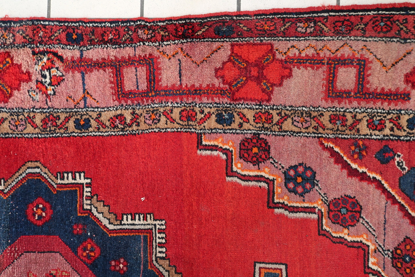 Antique Malayer wool rug, intricate all-over pattern with traditional motifs