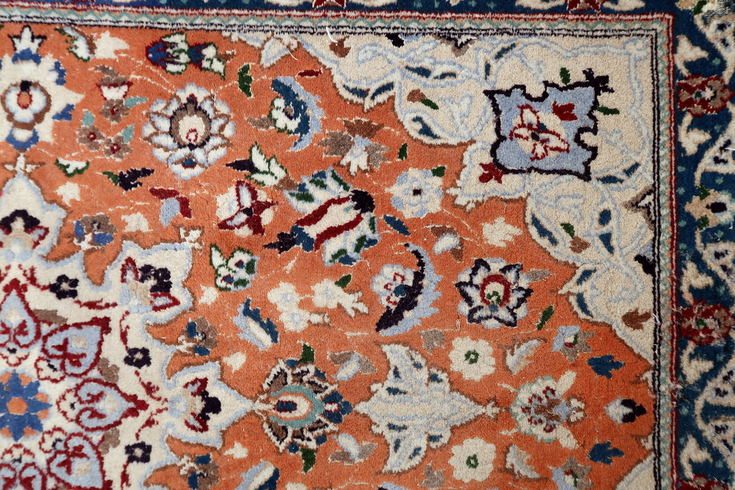 1950s Persian Tabriz rug, intricate pattern with silk accents and rich colors