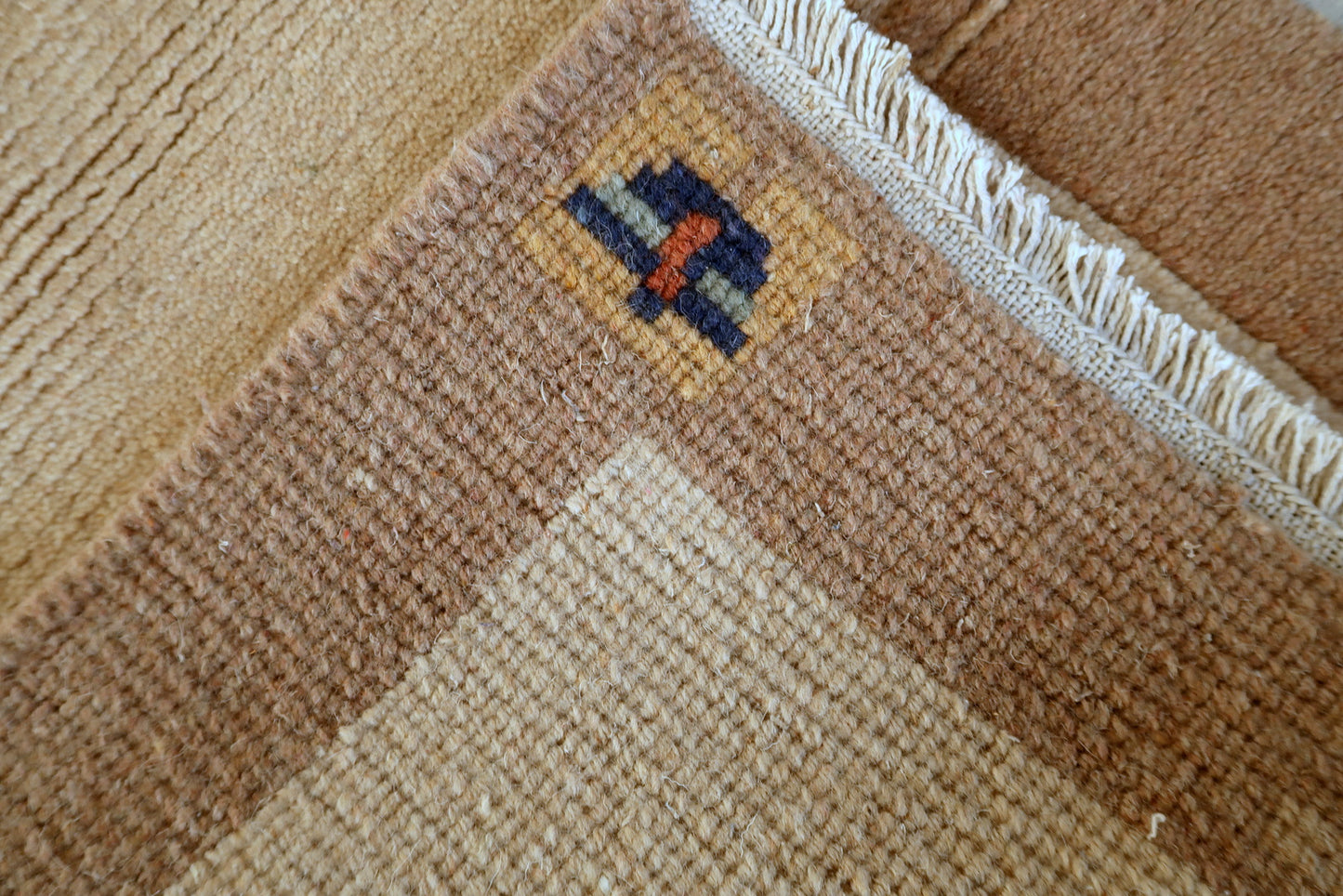 Handmade Tibetan Khaden rug, traditional seating or meditation carpet