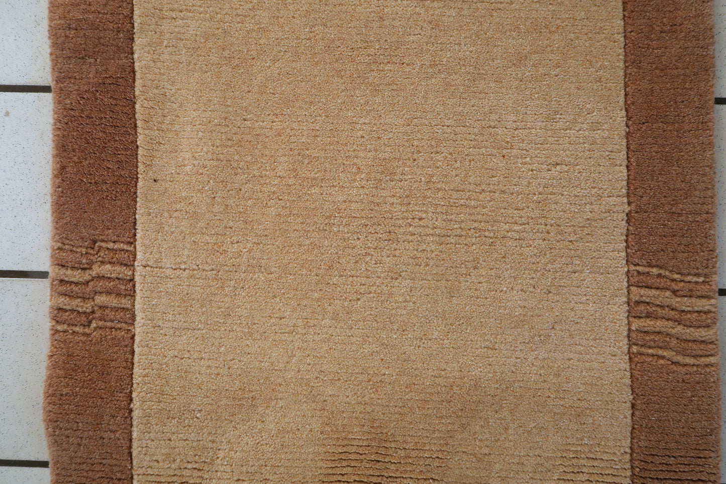 Handmade Tibetan Khaden rug, 1960s wool carpet with traditional design