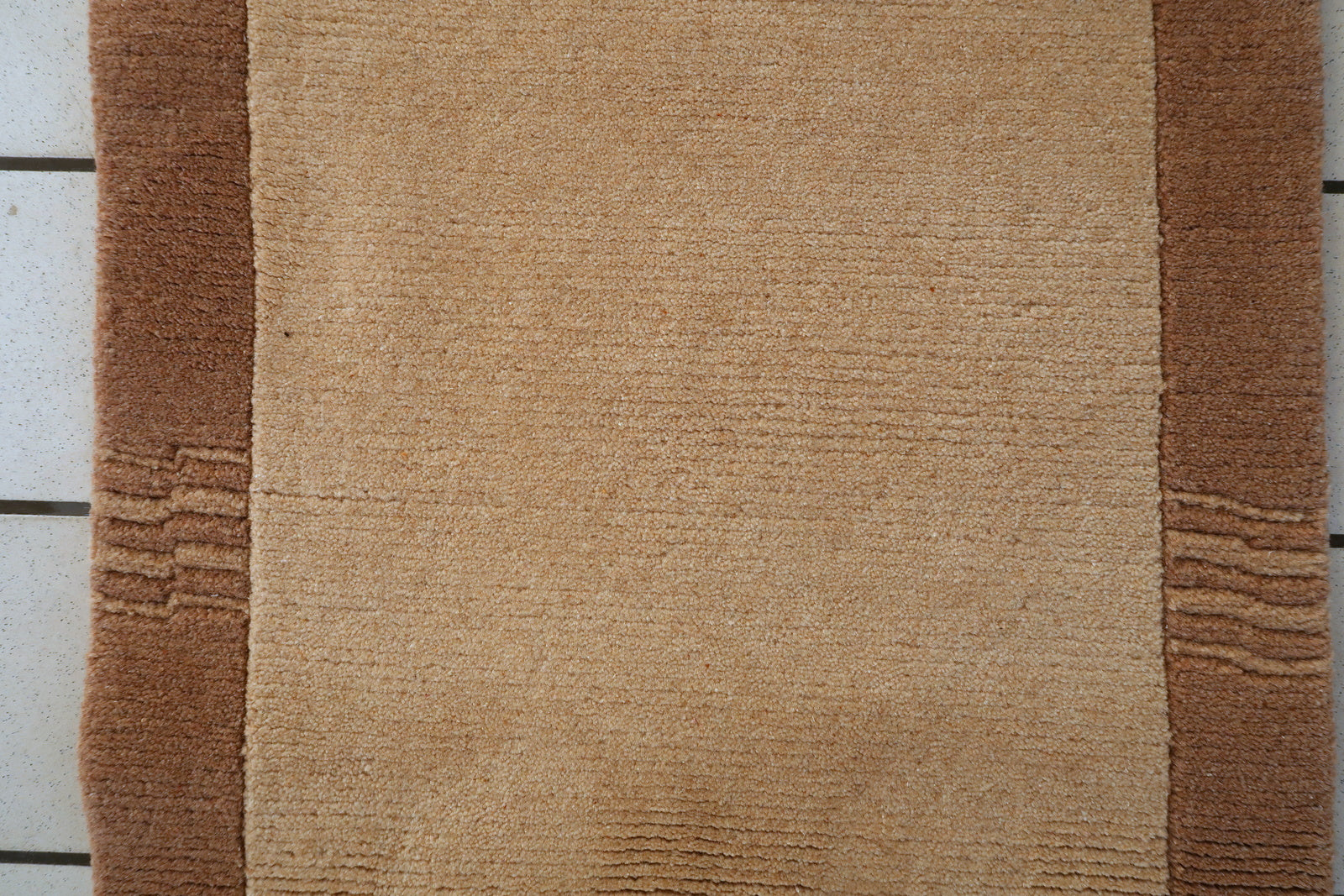 Handmade Tibetan Khaden rug, 1960s wool carpet with traditional design