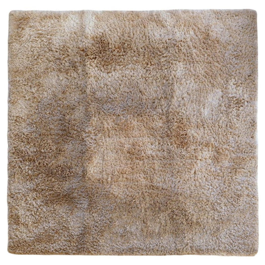 Vintage 1960s Scandinavian shag rug, Flokati style with thick high pile