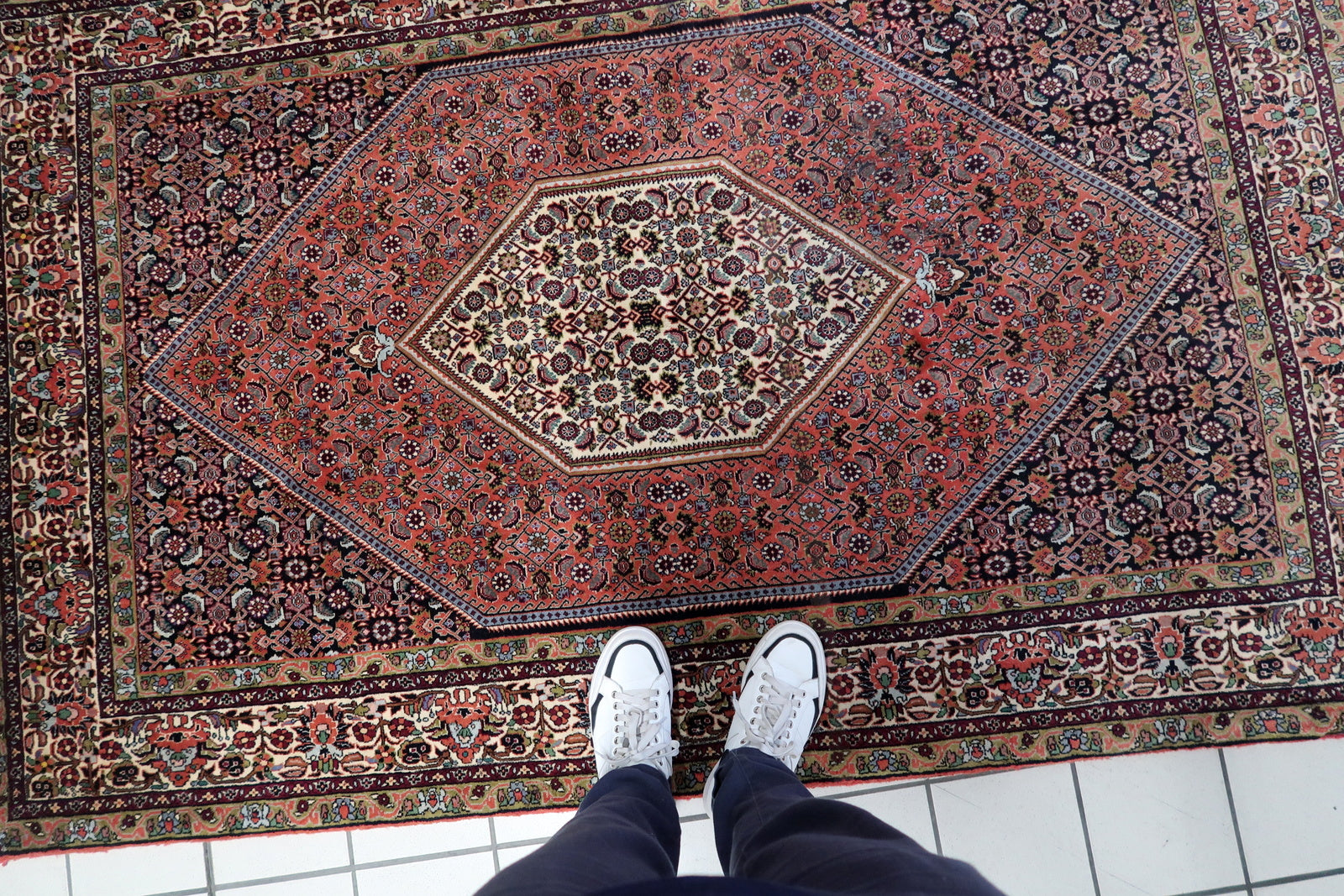 Durable vintage Bidjar rug, "iron rug," 6.9x4.4 feet.

