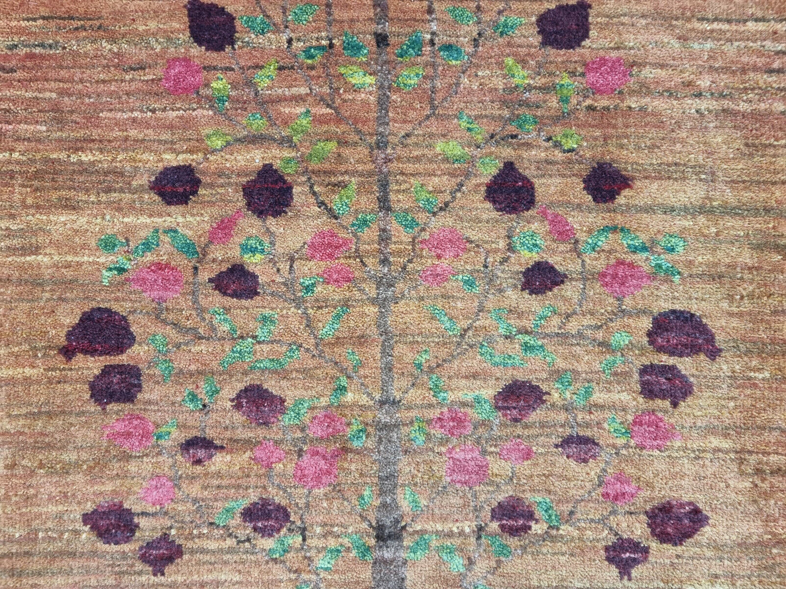 1980s handmade Persian rug details
