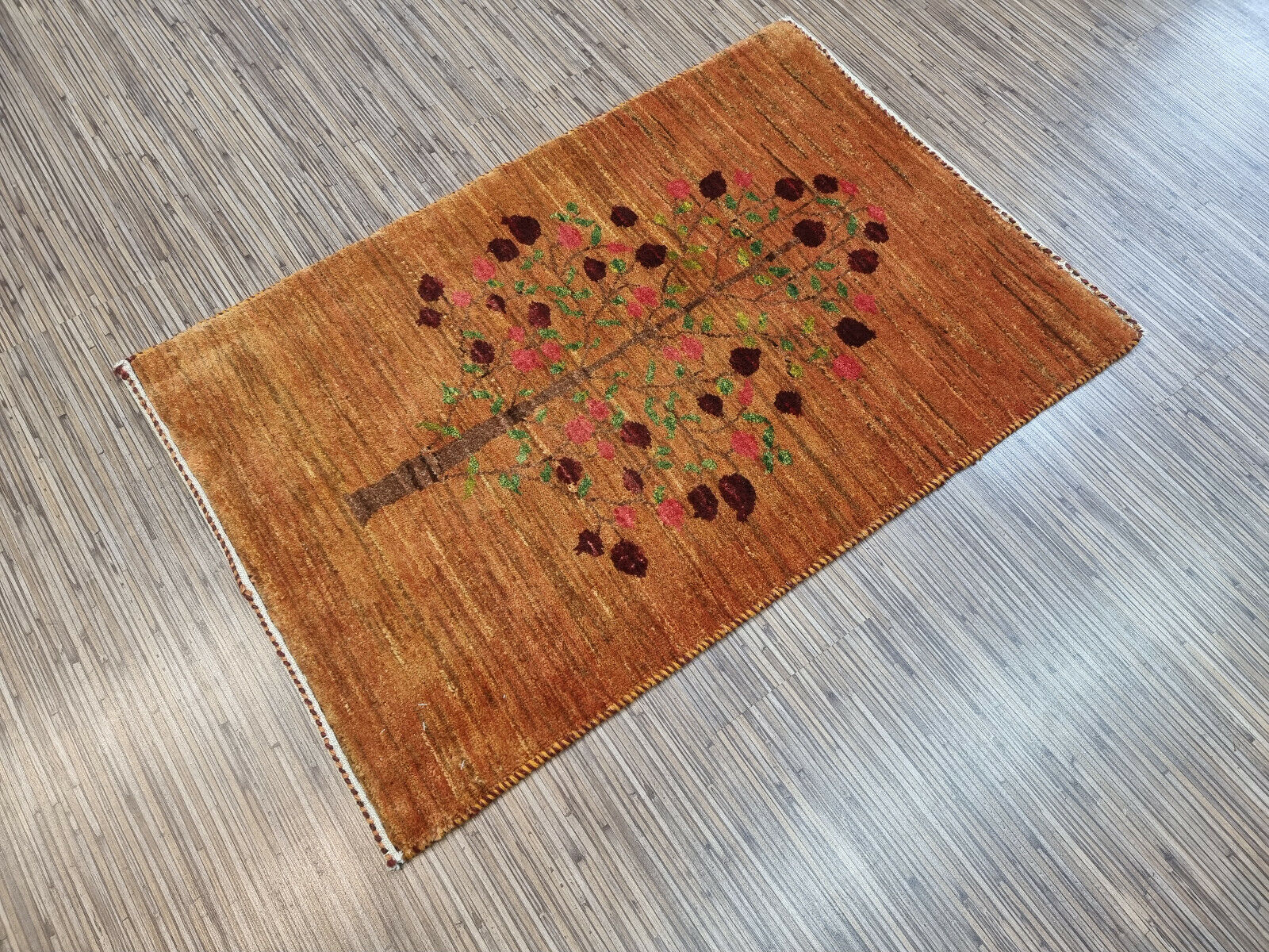 High-quality wool rug with vintage appeal
