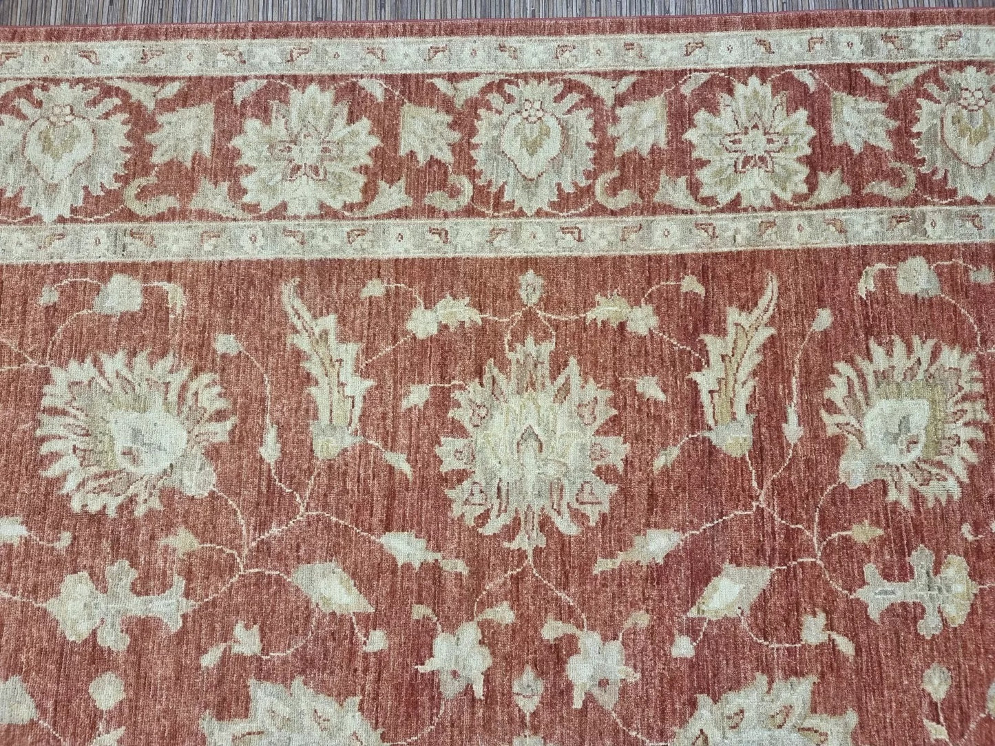 Detailed vine scrolls and floral elements in Zigler pattern

