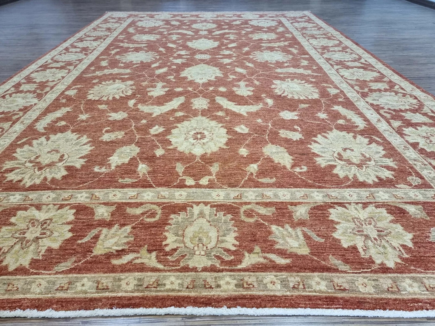 Traditional Afghan weaving technique visible in pile

