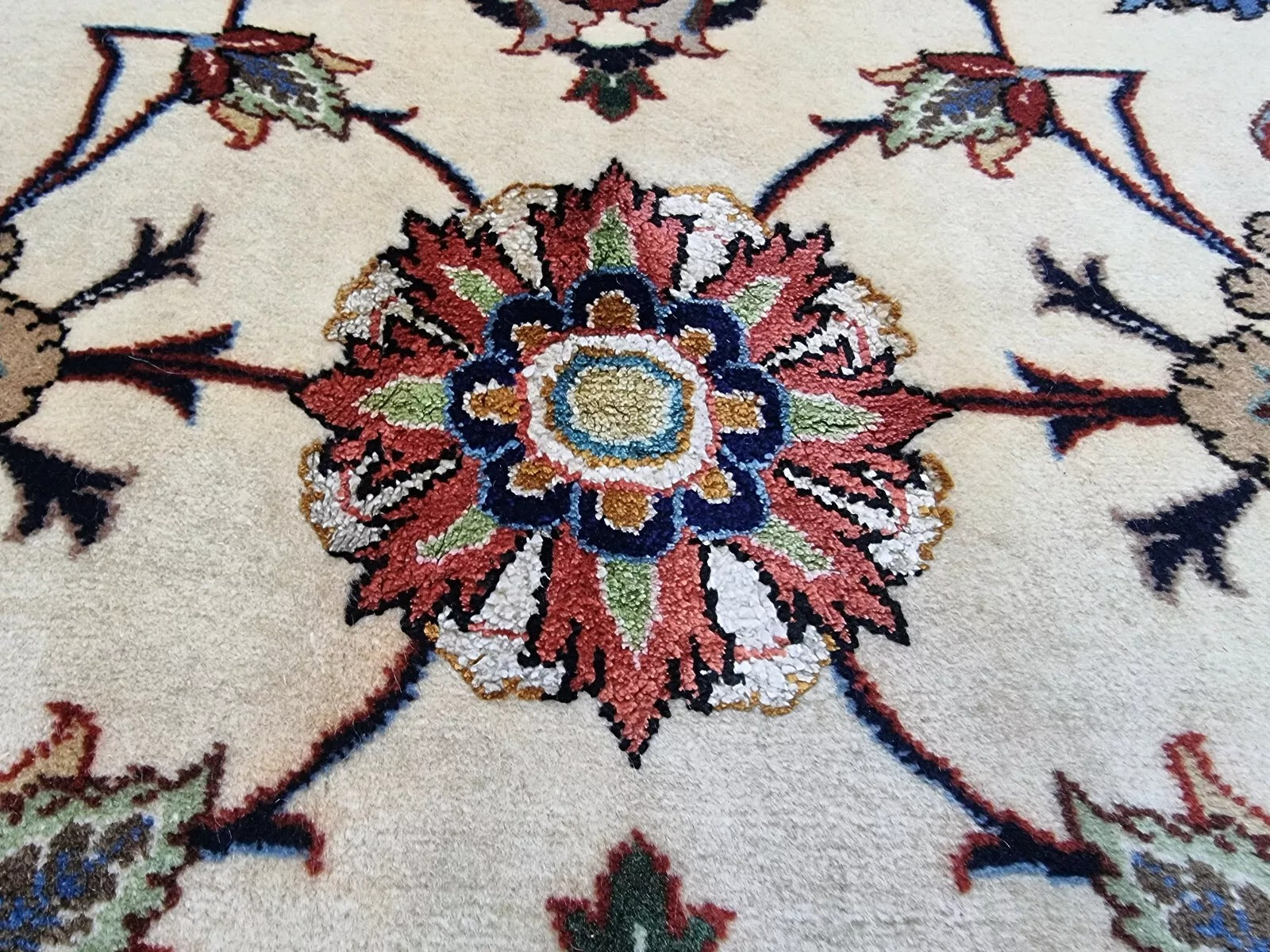 A section of the field showcasing the balanced repetition of the floral elements.

