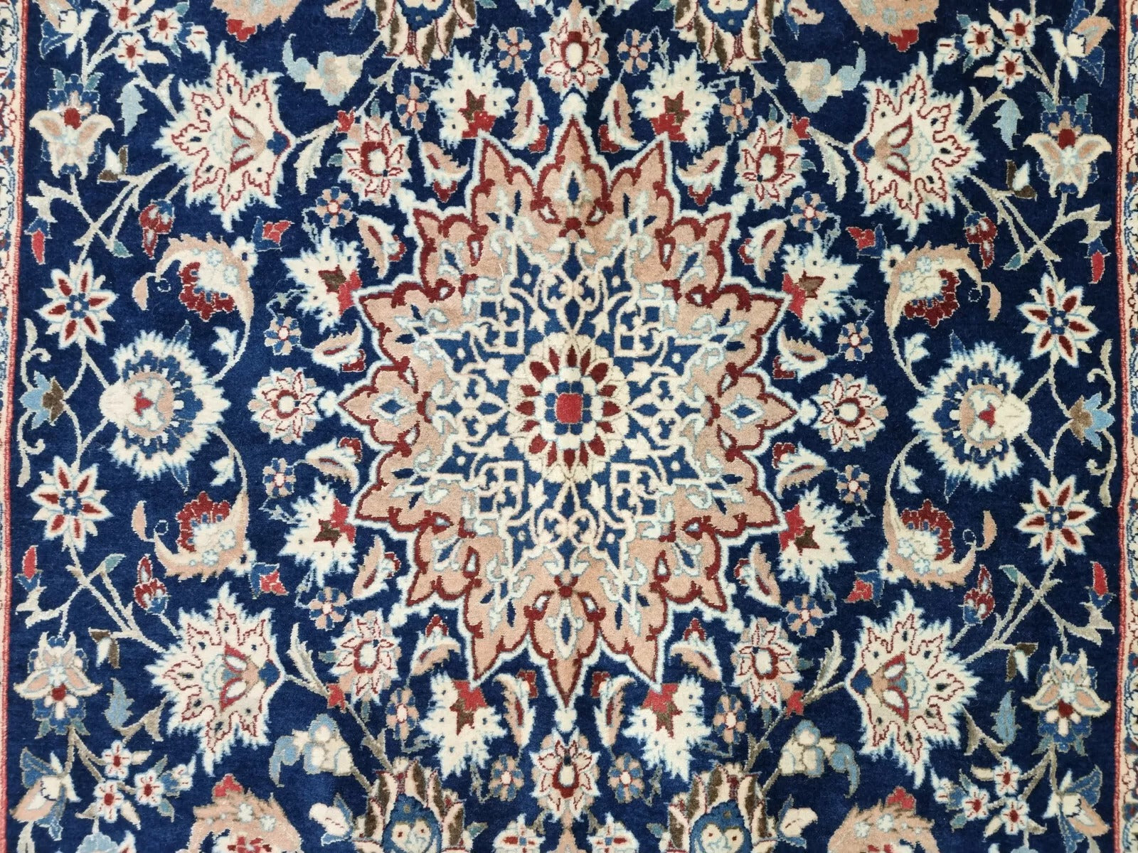 Small antique Persian Nain carpet from the 1920s, measuring approximately 103 × 185 cm, ideal for hallways, small living spaces, a study, reading nook, or as a decorative accent.


