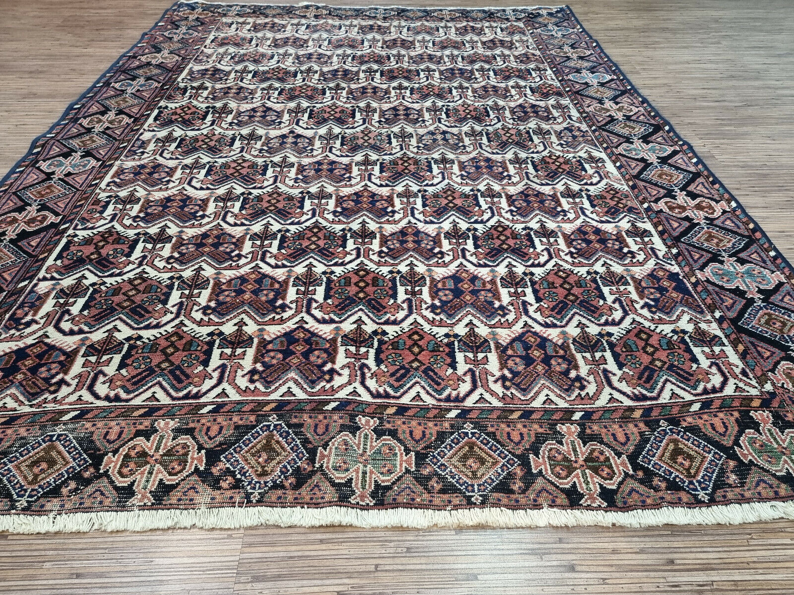 Invest in a piece of history: Exquisite handwoven Afshar rug (wool, 5.3' x 6.9').