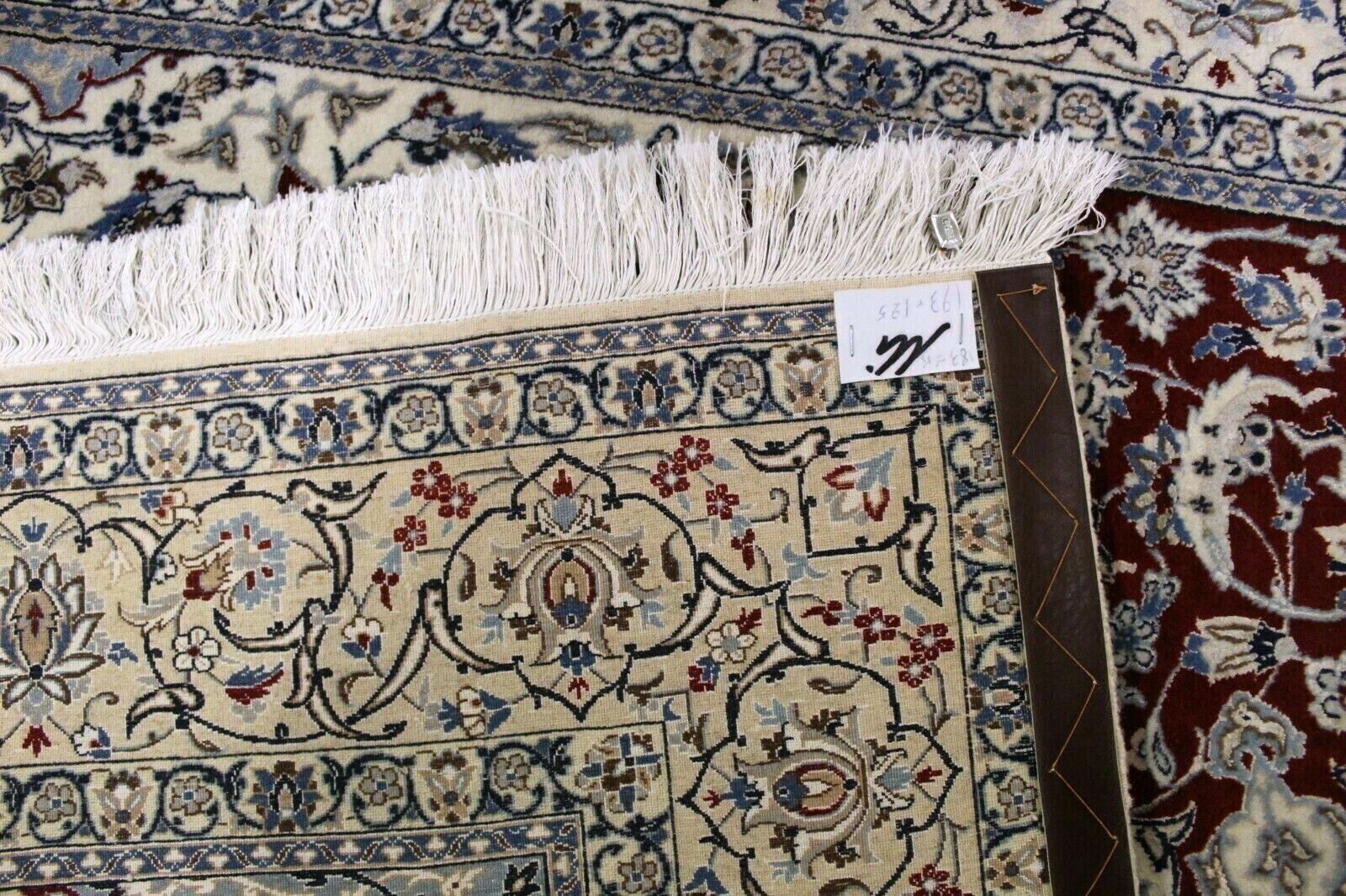Back Side of Handmade Vintage Persian Nain Rug - 1970s