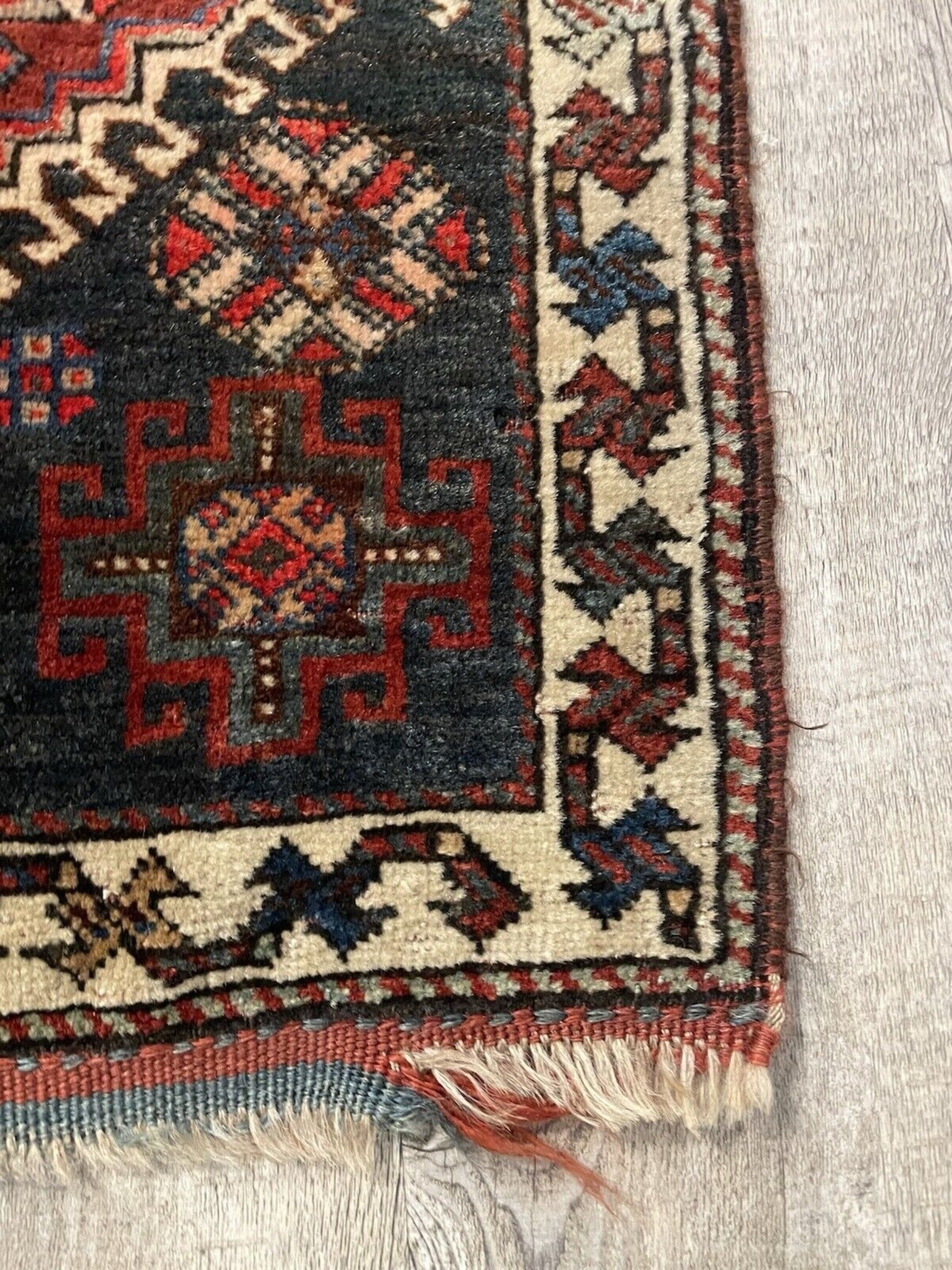 Uneven edges showing authentic nomadic use

