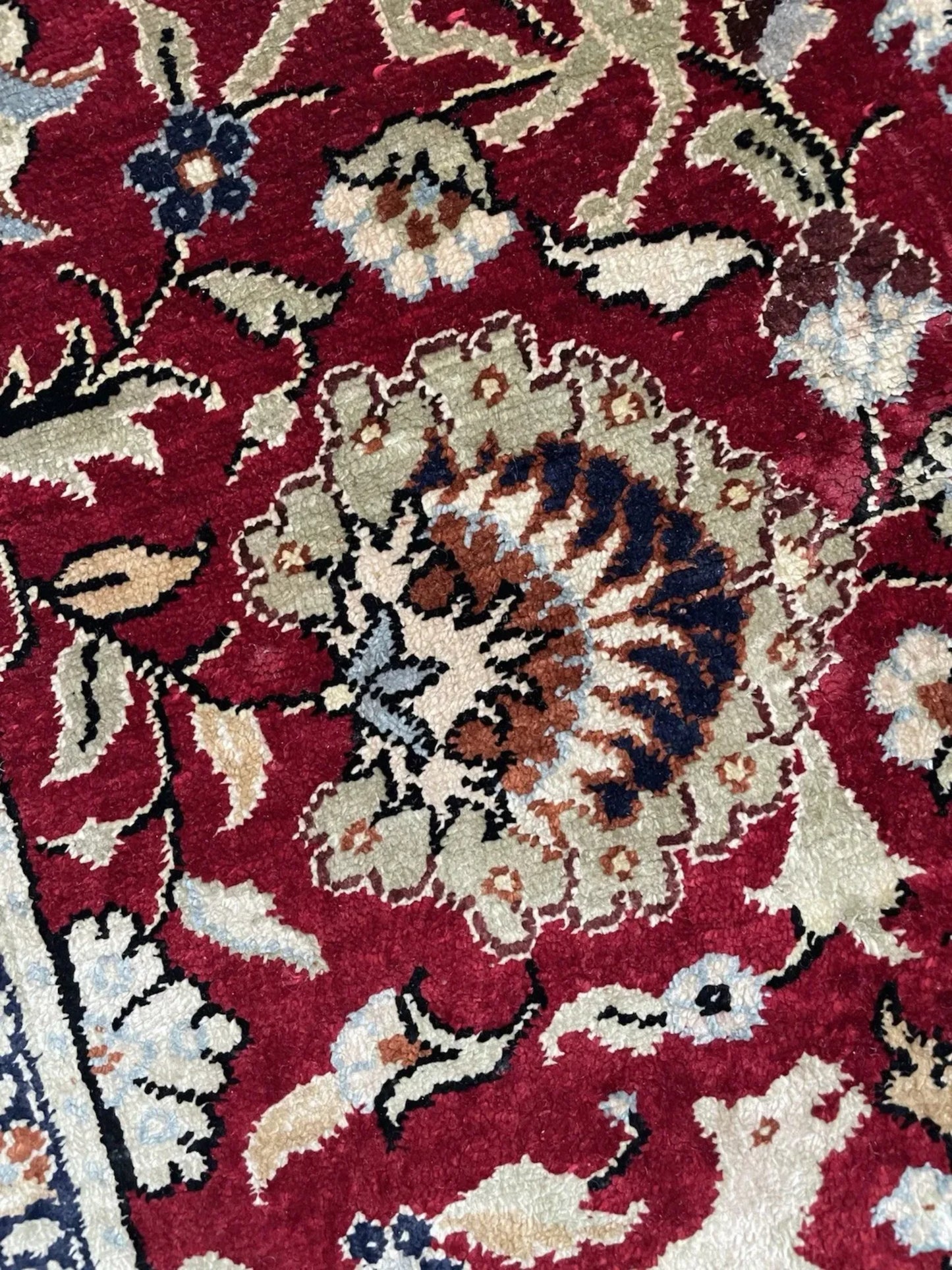Classical Ottoman border patterns in ivory and blue

