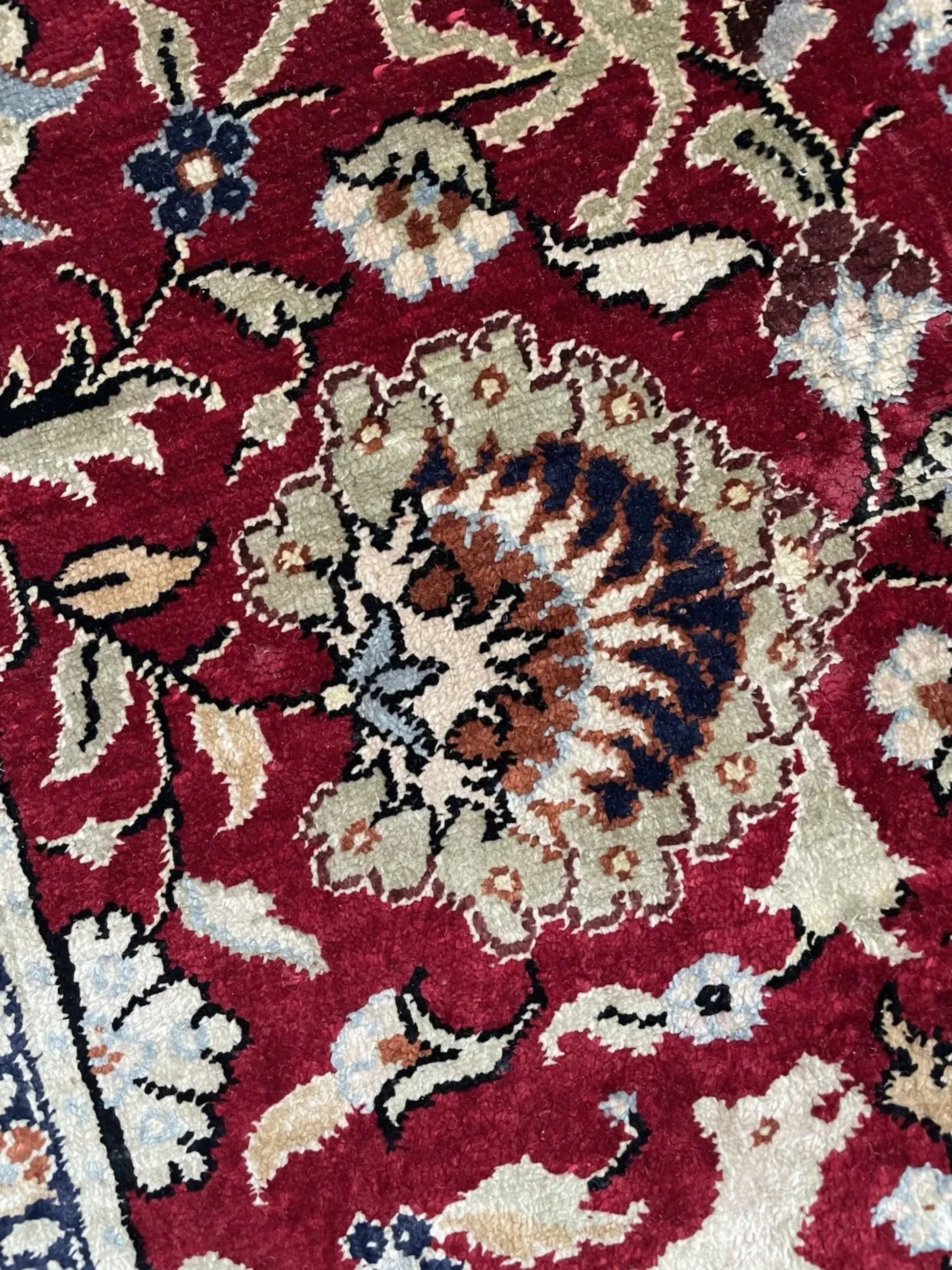 Classical Ottoman border patterns in ivory and blue

