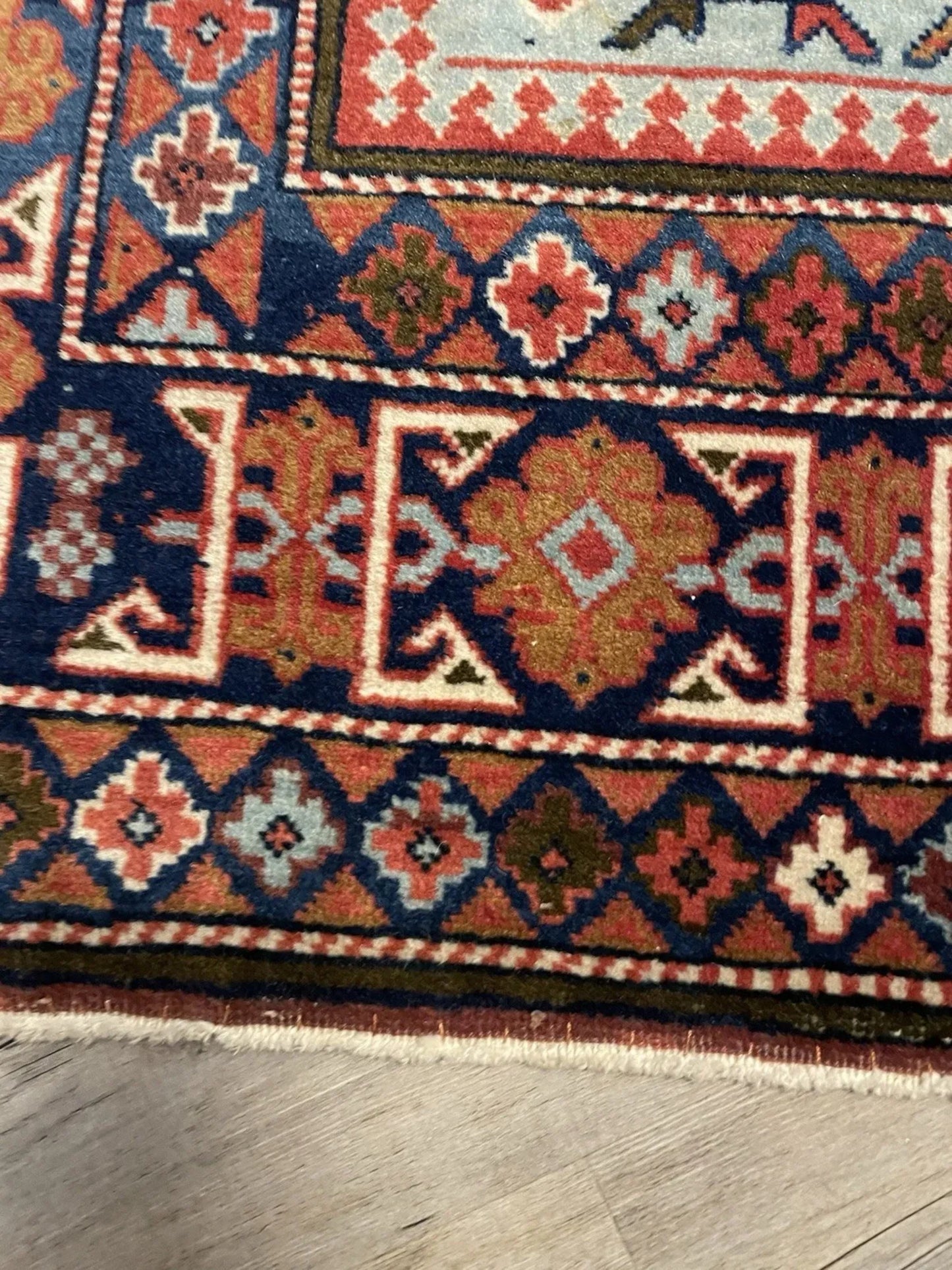 Dense wool texture with aged patina

