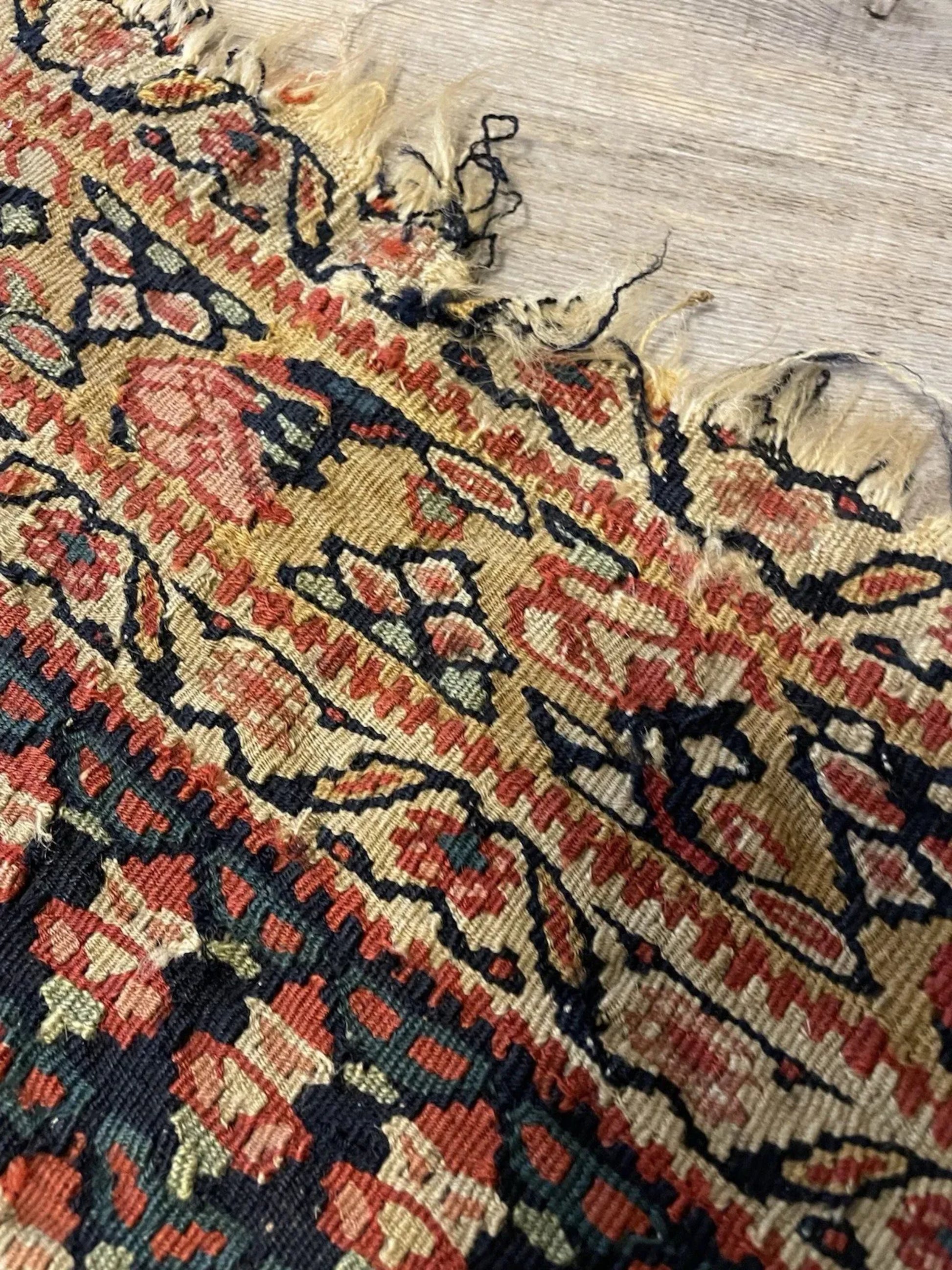 Full rug view showing rare medallion composition


