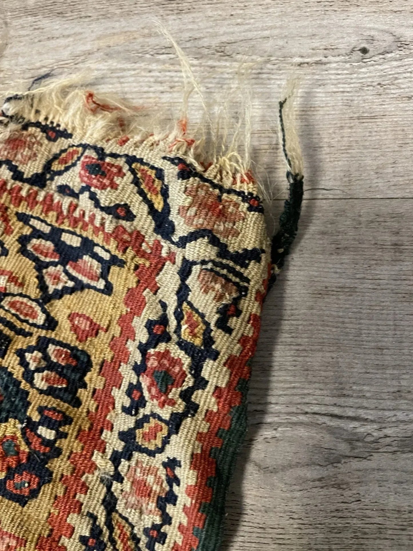 Earthy terracotta and beige tones in medallion

